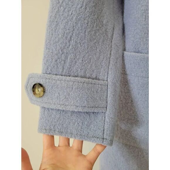 J. Crew Lady coat in Italian boiled wool, Blue Sz 0 - Picture 8 of 10